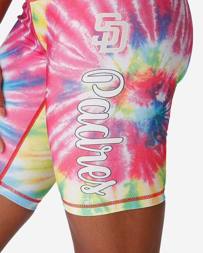 San Diego Padres Womens Tie-Dye Bike Shorts FOCO - FOCO.com