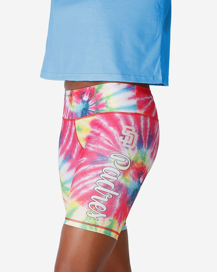 San Diego Padres Womens Tie-Dye Bike Shorts FOCO S - FOCO.com