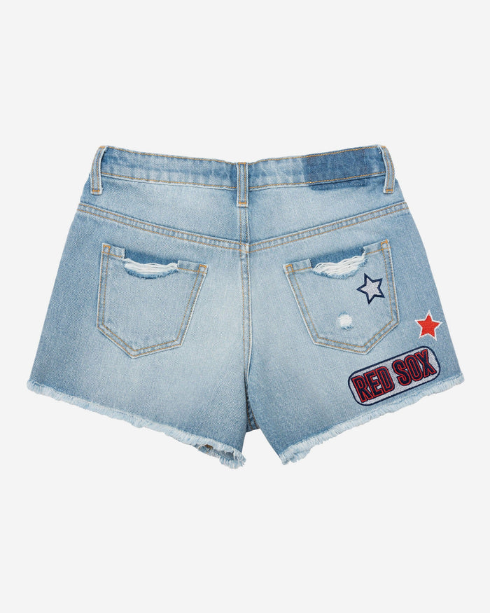 Boston Red Sox Womens Team Logo Denim Shorts FOCO - FOCO.com