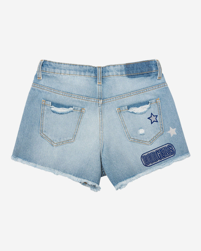 Los Angeles Dodgers Womens Team Logo Denim Shorts FOCO - FOCO.com