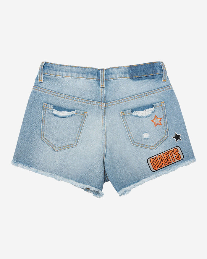 San Francisco Giants Womens Team Logo Denim Shorts FOCO - FOCO.com