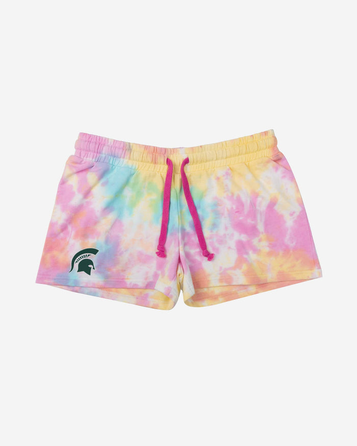 Michigan State Spartans Womens Pastel Tie-Dye Blast Lounge Shorts FOCO - FOCO.com