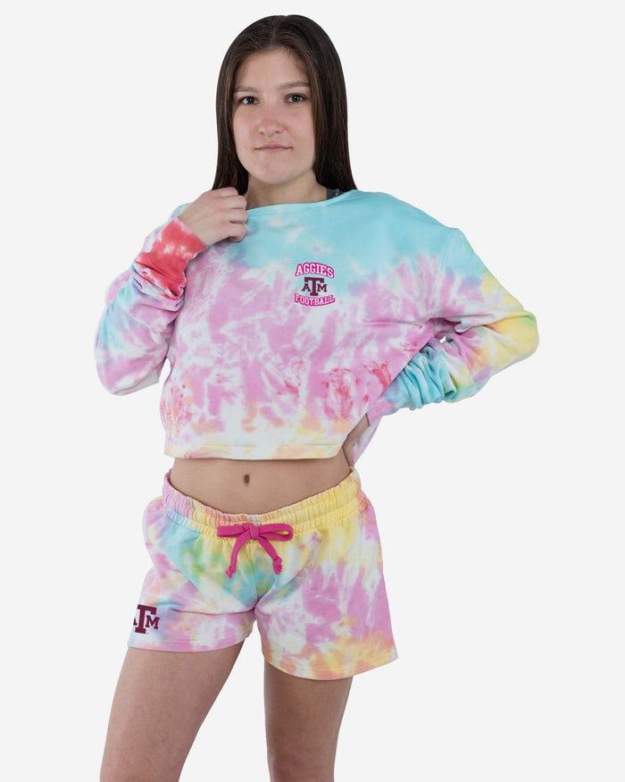 Texas A&M Aggies Womens Pastel Tie-Dye Blast Lounge Shorts FOCO - FOCO.com