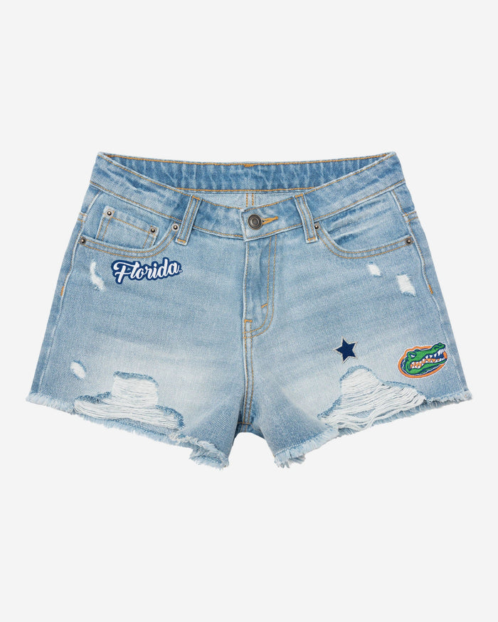 Florida Gators Womens Team Logo Denim Shorts FOCO - FOCO.com