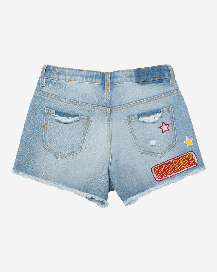 Iowa State Cyclones Womens Team Logo Denim Shorts FOCO - FOCO.com