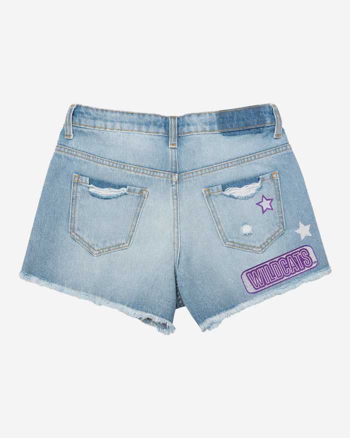 Kansas State Wildcats Womens Team Logo Denim Shorts FOCO - FOCO.com