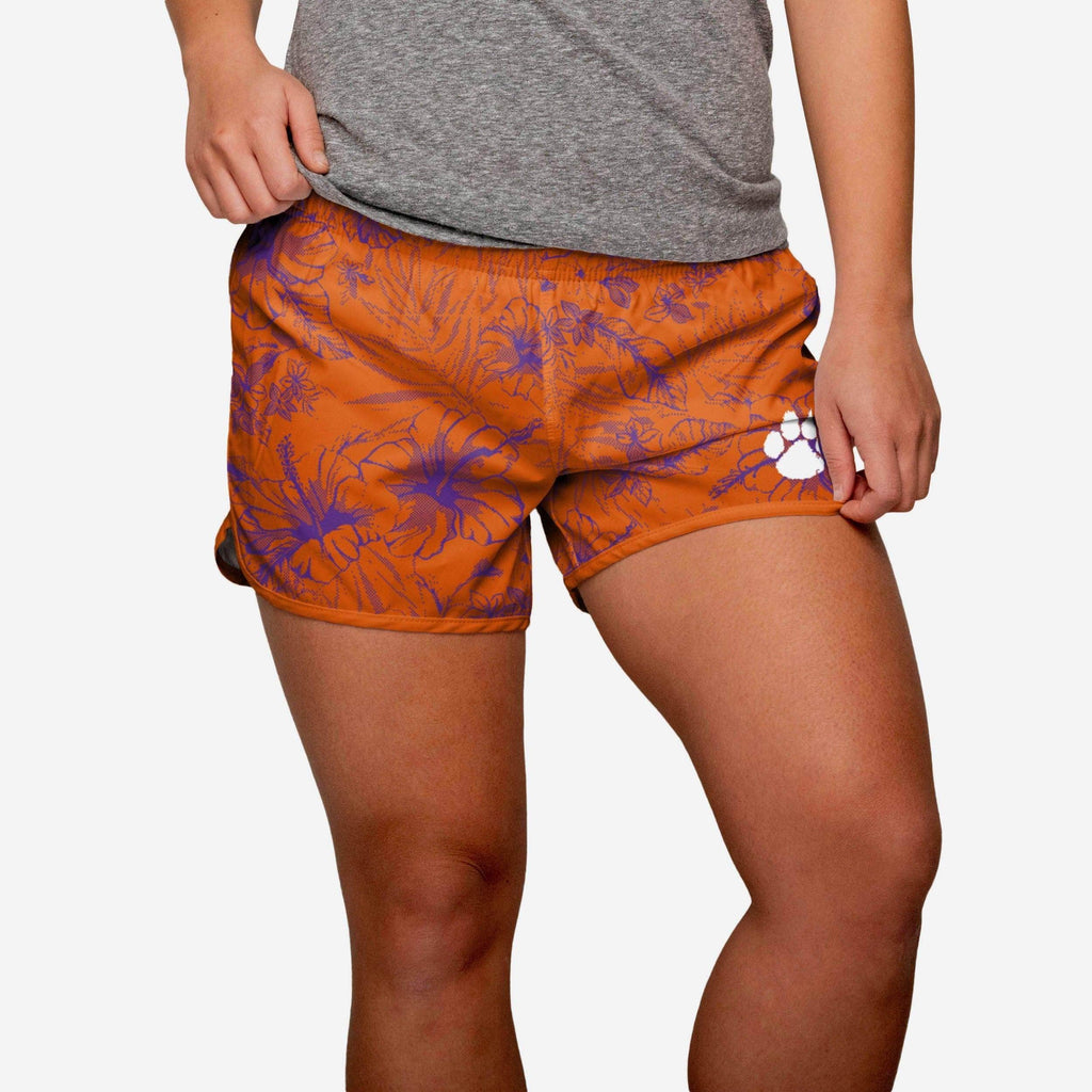 Clemson Tigers Womens Island Vibes Shorts FOCO S - FOCO.com