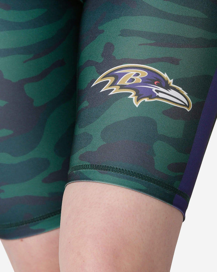 Baltimore Ravens Womens Camo Bike Shorts FOCO - FOCO.com