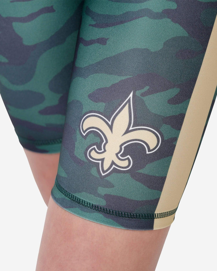 New Orleans Saints Womens Camo Bike Shorts FOCO - FOCO.com