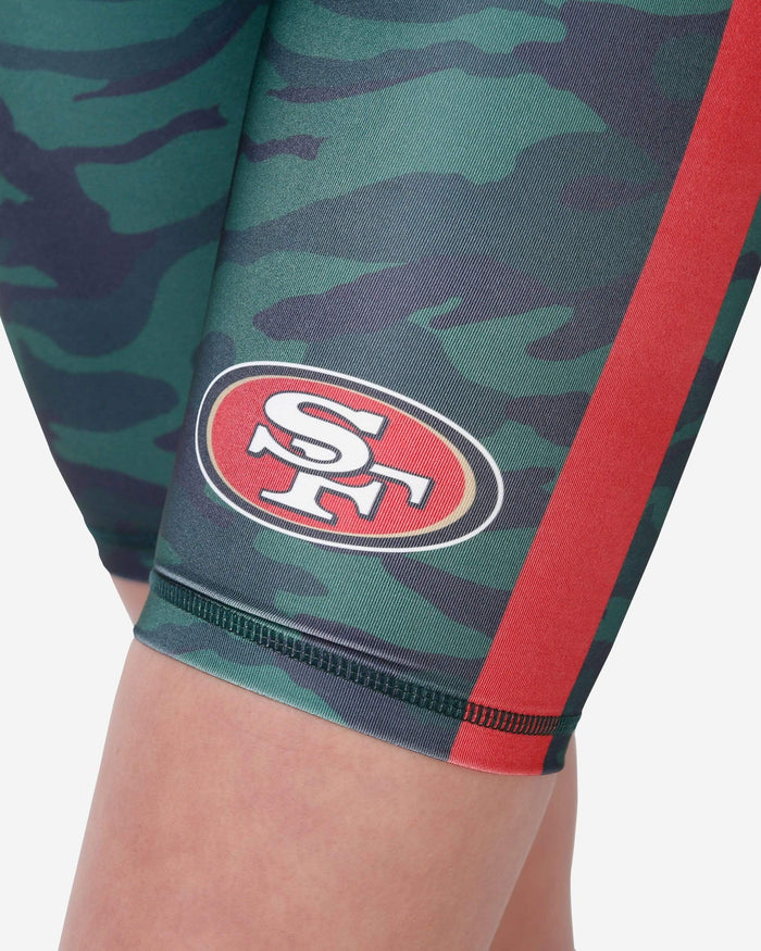 San Francisco 49ers Womens Camo Bike Shorts FOCO - FOCO.com