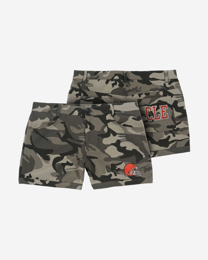 Cleveland Browns Womens Clubhouse Camo Shorts FOCO - FOCO.com