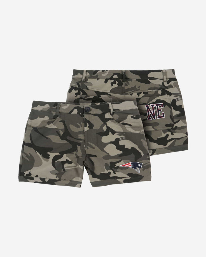 New England Patriots Womens Clubhouse Camo Shorts FOCO - FOCO.com