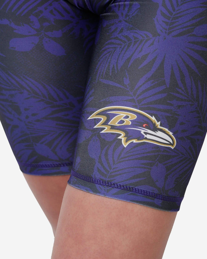 Baltimore Ravens Womens Floral Bike Shorts FOCO - FOCO.com