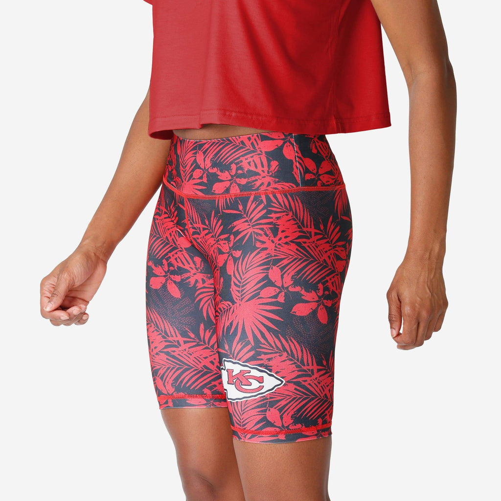 Kansas City Chiefs Womens Floral Bike Shorts FOCO S - FOCO.com