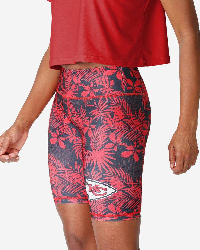 Kansas City Chiefs Womens Floral Bike Shorts FOCO S - FOCO.com