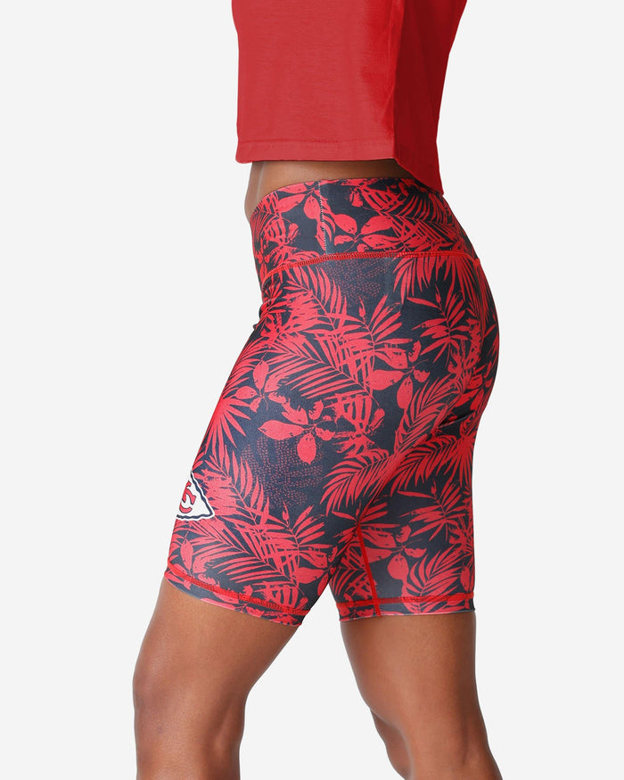 Kansas City Chiefs Womens Floral Bike Shorts FOCO - FOCO.com