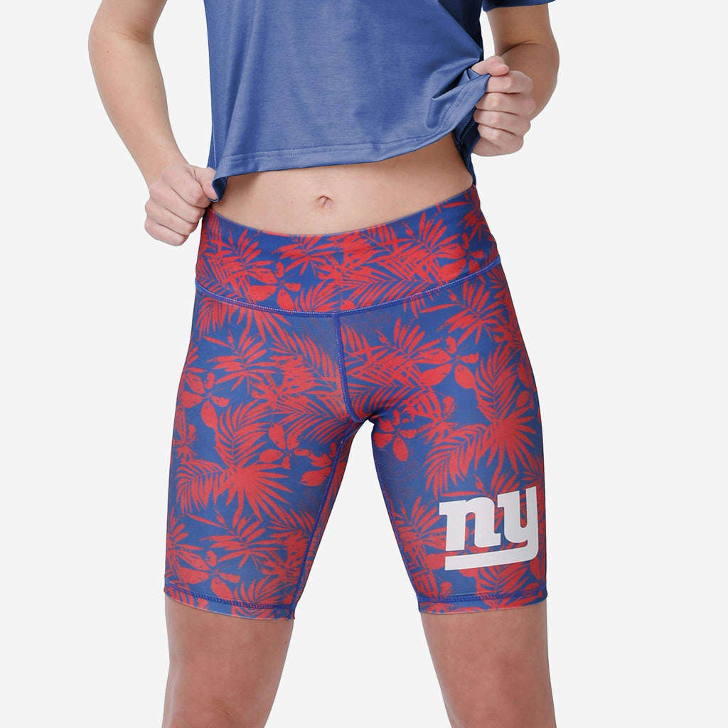 New York Giants Womens Floral Bike Shorts FOCO S - FOCO.com