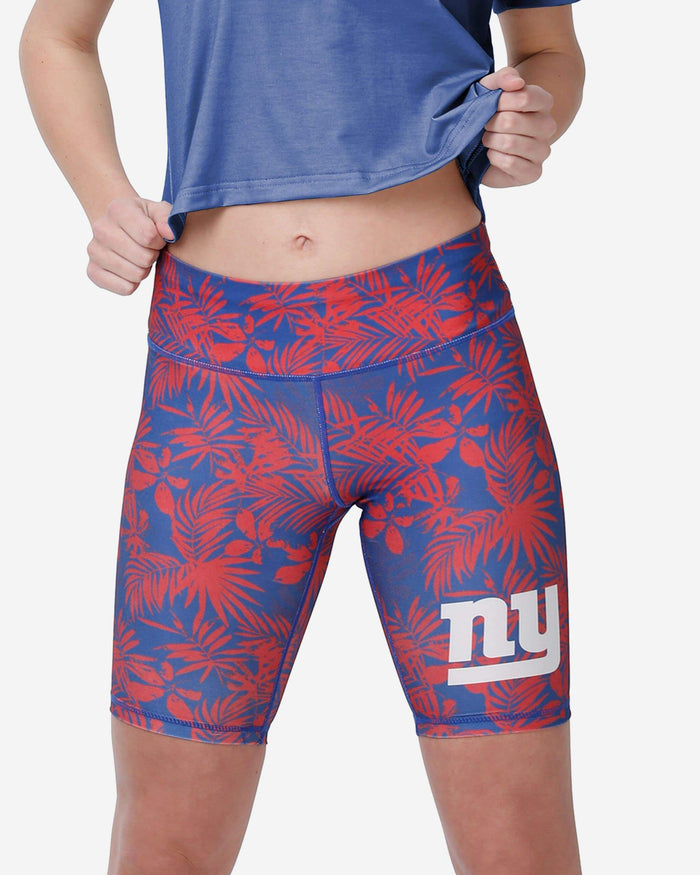 New York Giants Womens Floral Bike Shorts FOCO S - FOCO.com