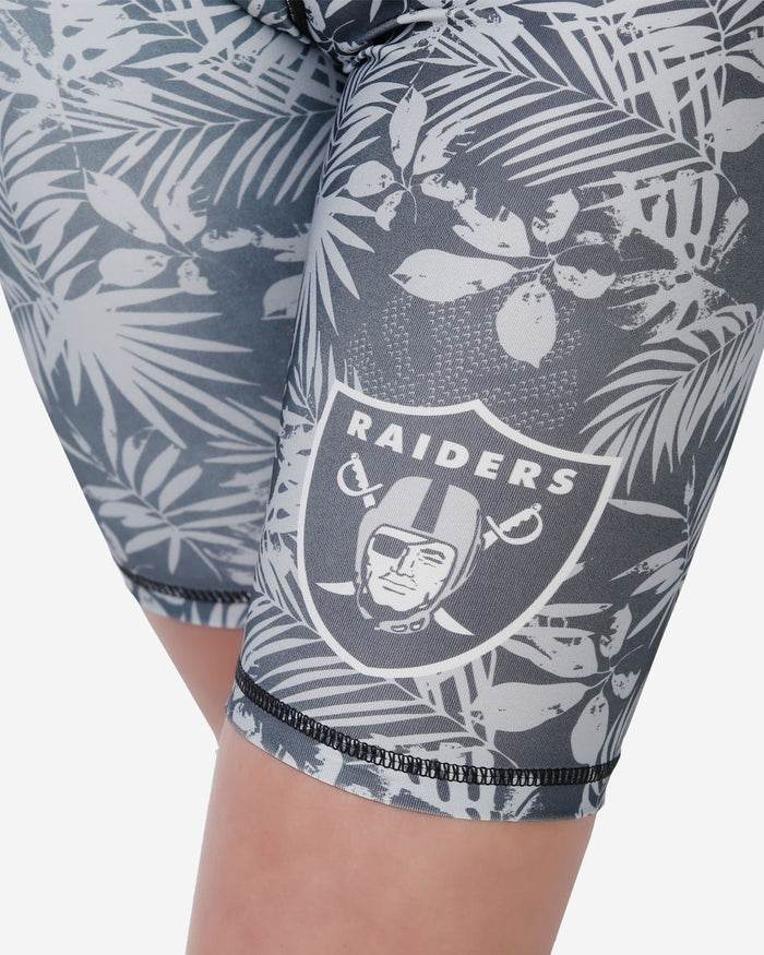 Las Vegas Raiders Womens Floral Bike Shorts FOCO - FOCO.com