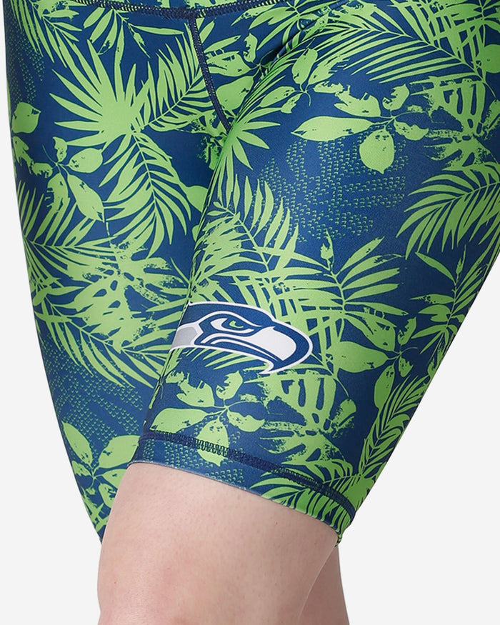 Seattle Seahawks Womens Floral Bike Shorts FOCO - FOCO.com