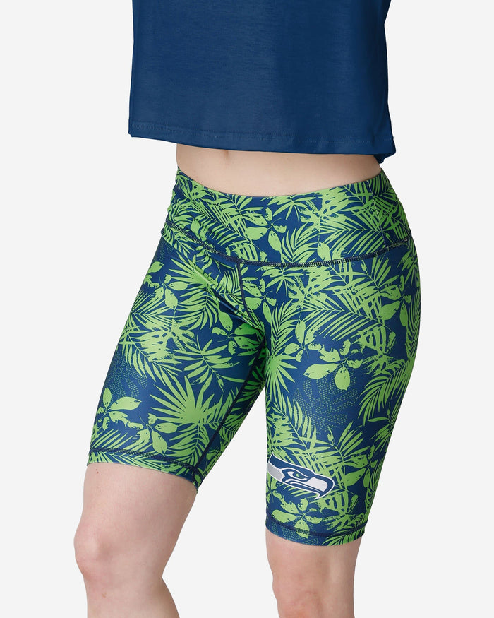 Seattle Seahawks Womens Floral Bike Shorts FOCO S - FOCO.com