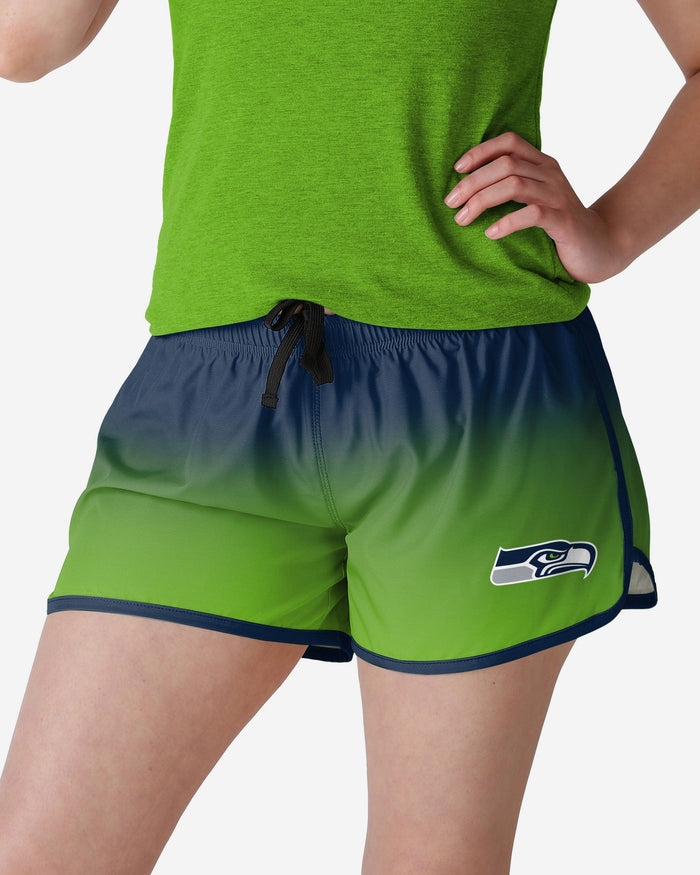 Seattle Seahawks Womens Gradient Running Shorts FOCO S - FOCO.com