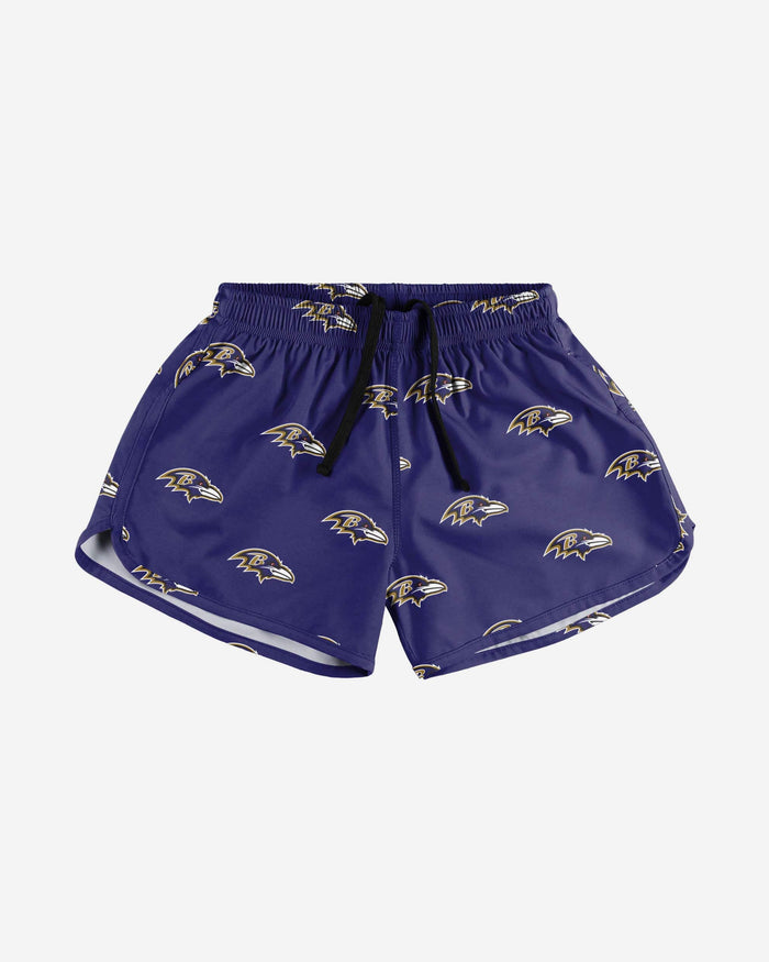 Baltimore Ravens Womens Mini Print Running Shorts FOCO - FOCO.com