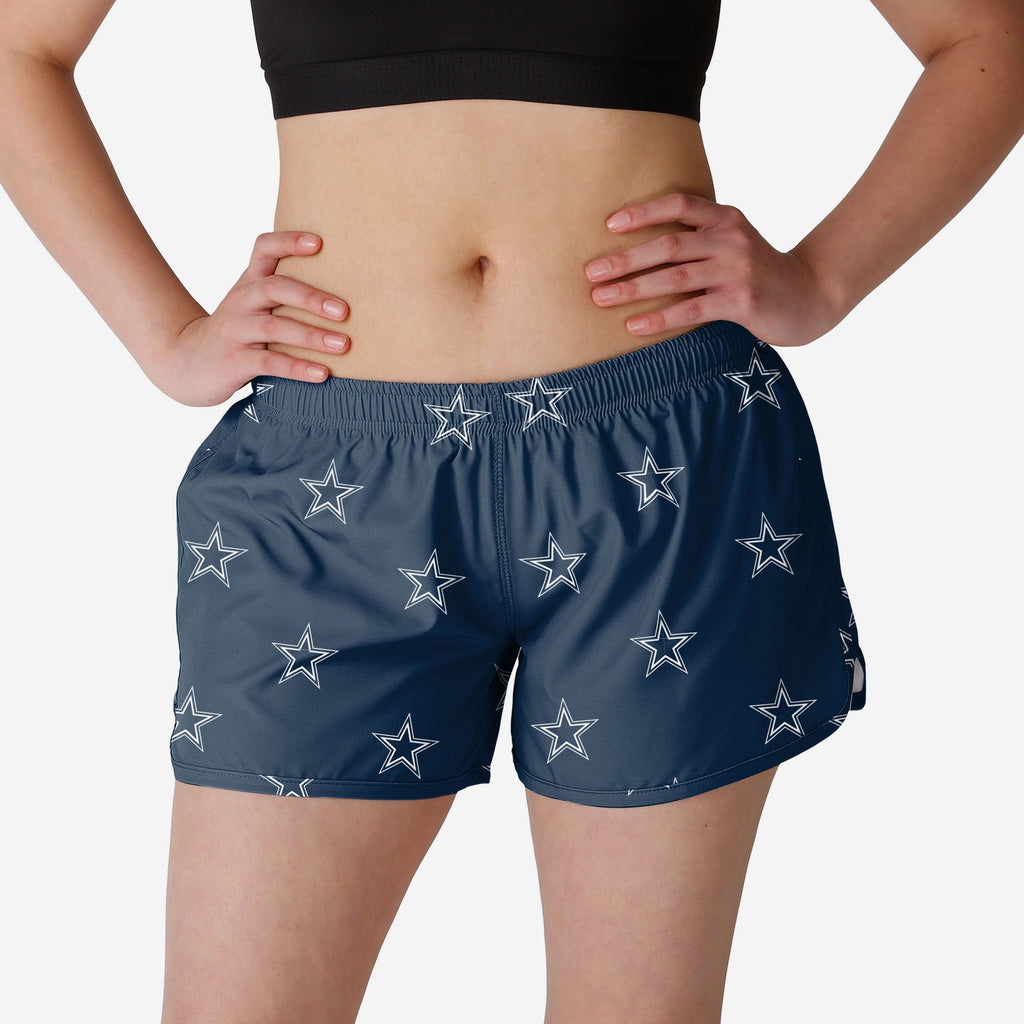 Dallas Cowboys Womens Mini Print Running Shorts FOCO S - FOCO.com