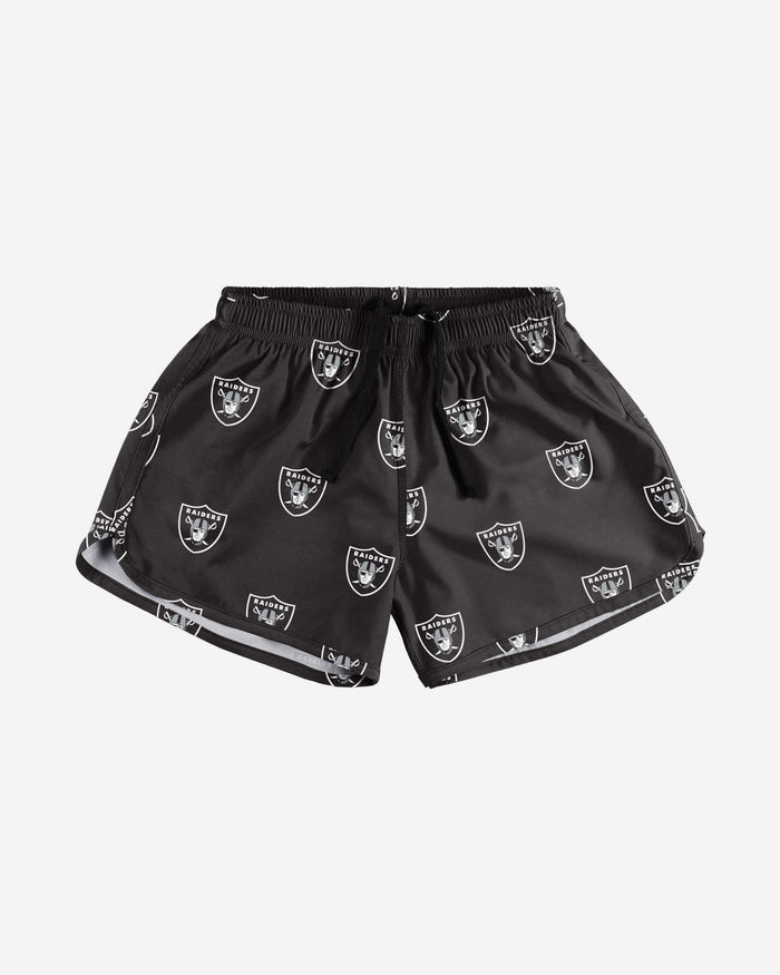 Las Vegas Raiders Womens Mini Print Running Shorts FOCO - FOCO.com