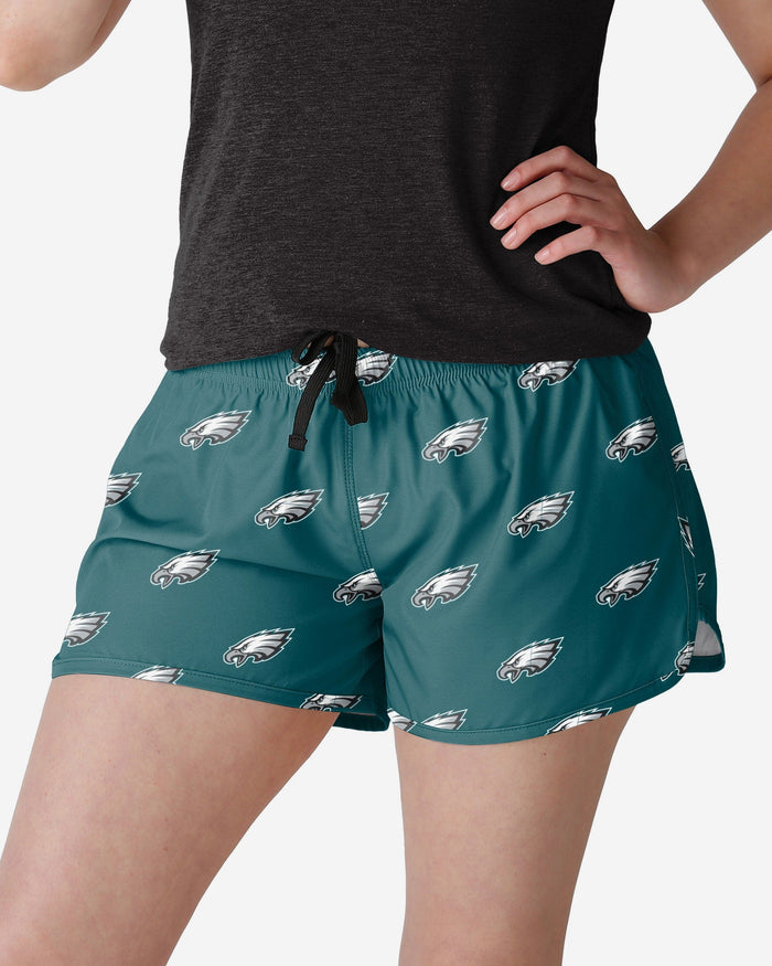 Philadelphia Eagles Womens Mini Print Running Shorts FOCO S - FOCO.com