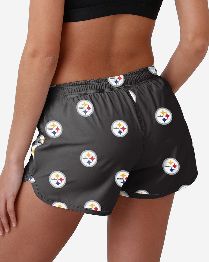 Pittsburgh Steelers Womens Mini Print Running Shorts FOCO - FOCO.com