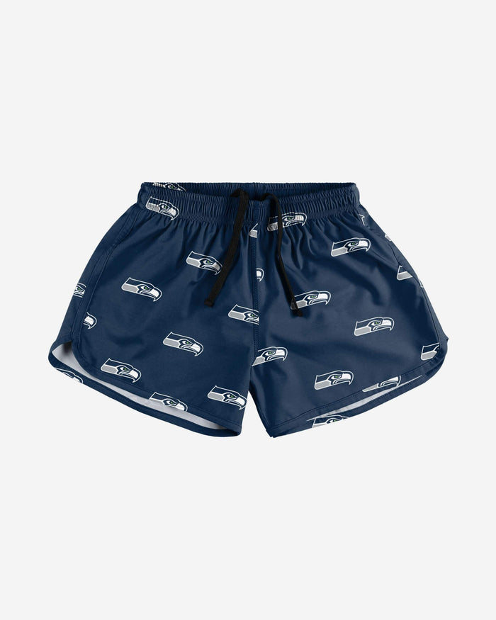 Seattle Seahawks Womens Mini Print Running Shorts FOCO - FOCO.com