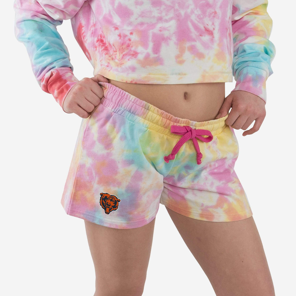 Chicago Bears Womens Pastel Tie-Dye Blast Lounge Shorts FOCO S - FOCO.com