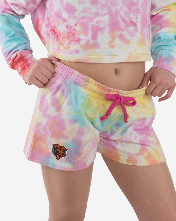 Chicago Bears Womens Pastel Tie-Dye Blast Lounge Shorts FOCO S - FOCO.com