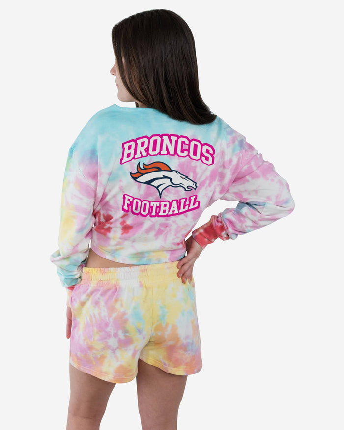 Denver Broncos Womens Pastel Tie-Dye Blast Lounge Shorts FOCO - FOCO.com