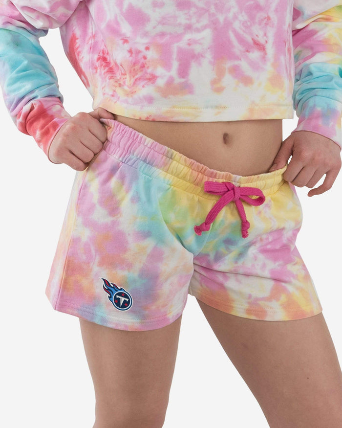 Tennessee Titans Womens Pastel Tie-Dye Blast Lounge Shorts FOCO S - FOCO.com