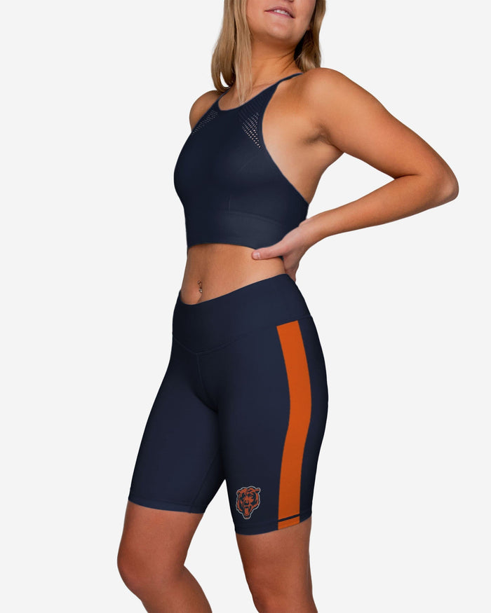 Chicago Bears Striped Bike Shorts FOCO S - FOCO.com