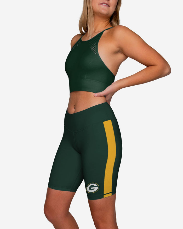 Green Bay Packers Striped Bike Shorts FOCO S - FOCO.com