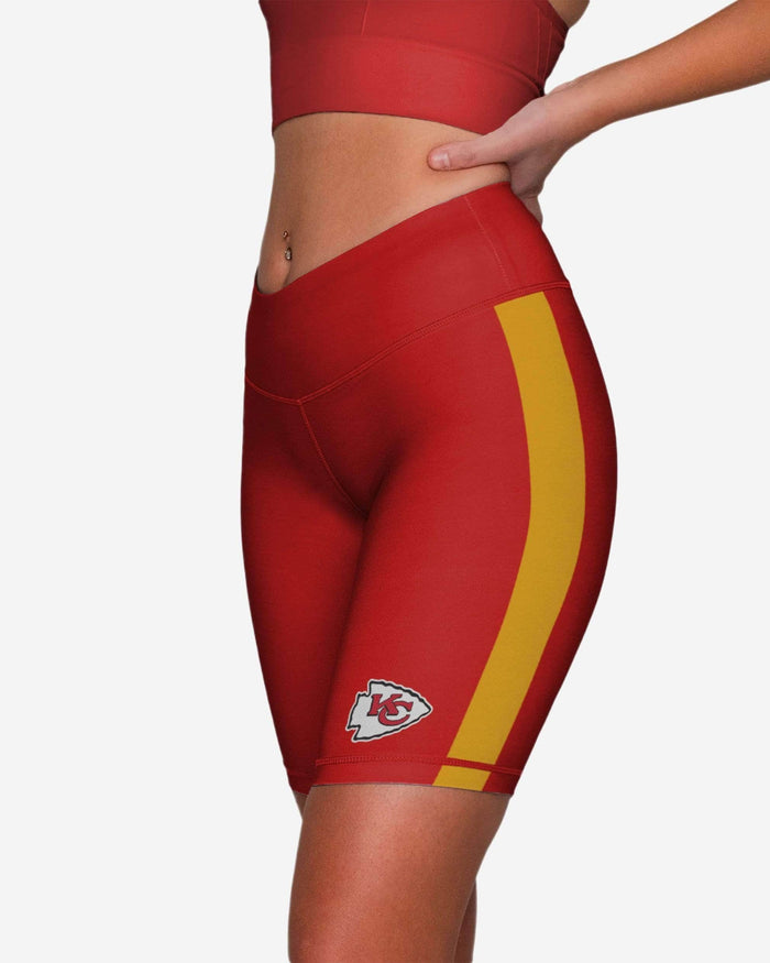 Kansas City Chiefs Striped Bike Shorts FOCO - FOCO.com