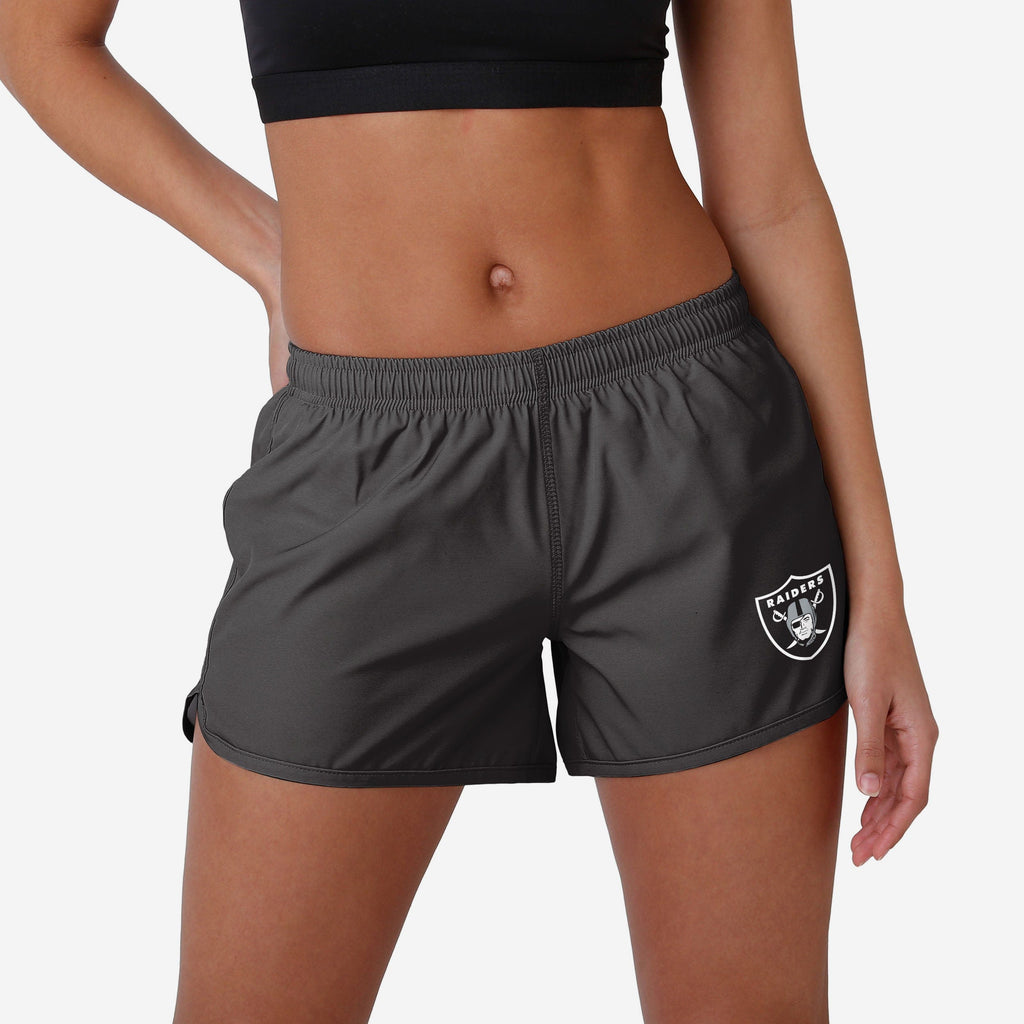 Las Vegas Raiders Womens Solid Running Shorts FOCO S - FOCO.com