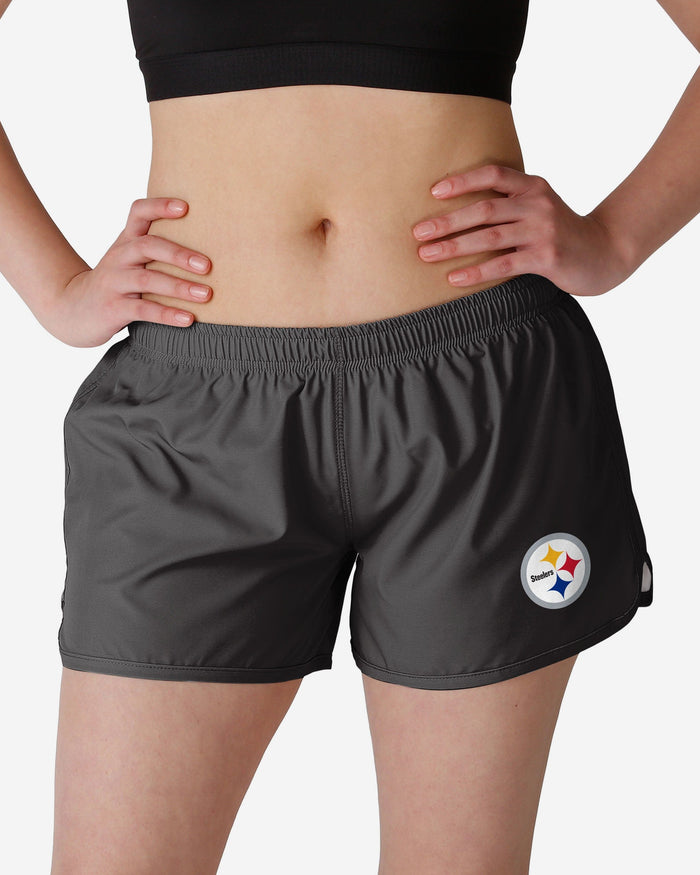 Pittsburgh Steelers Womens Solid Running Shorts FOCO S - FOCO.com