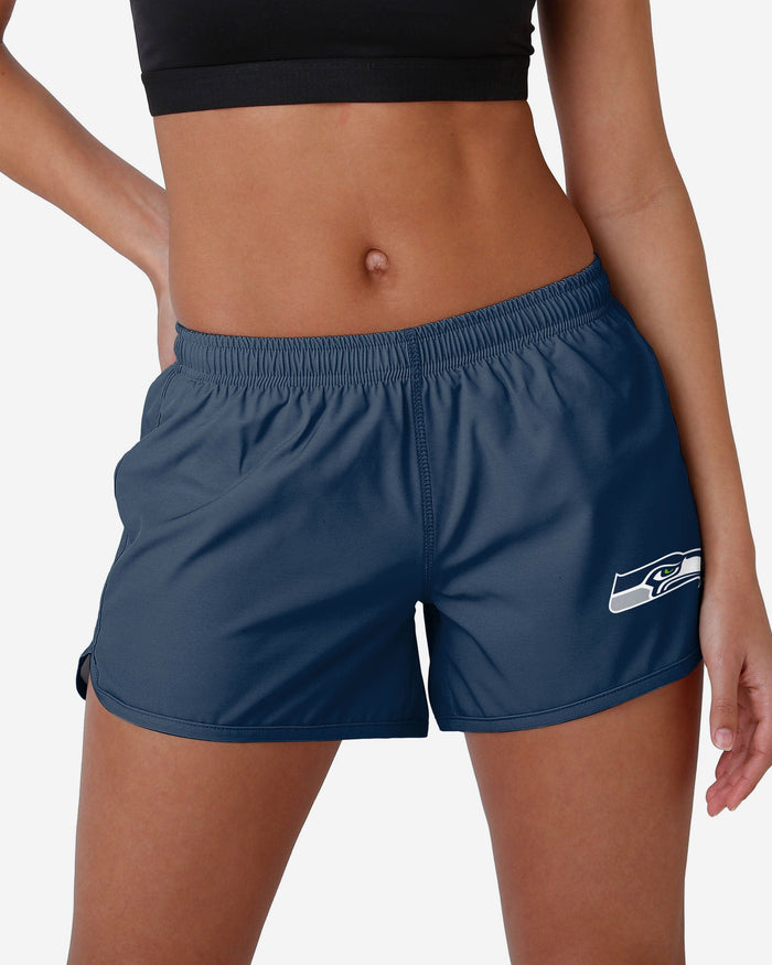 Seattle Seahawks Womens Solid Running Shorts FOCO S - FOCO.com