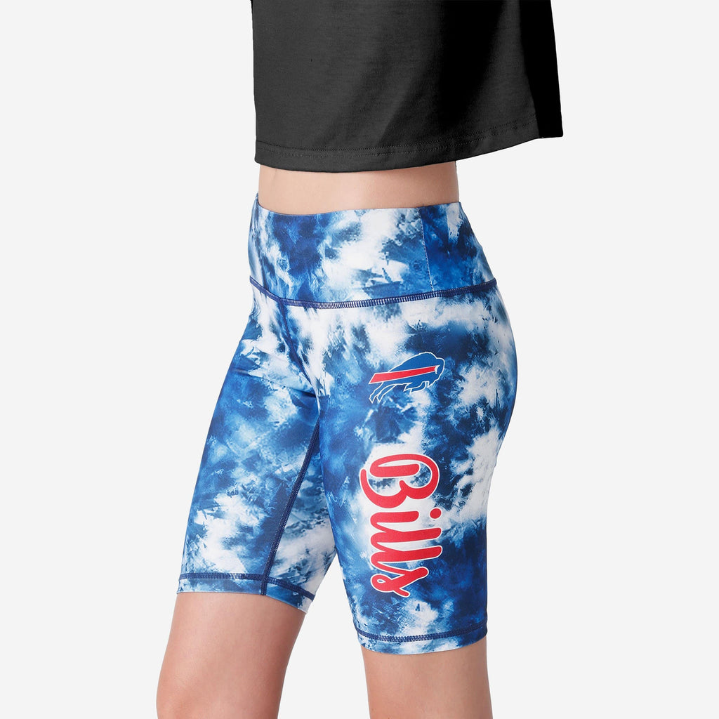 Buffalo Bills Womens Team Color Tie-Dye Bike Shorts FOCO S - FOCO.com