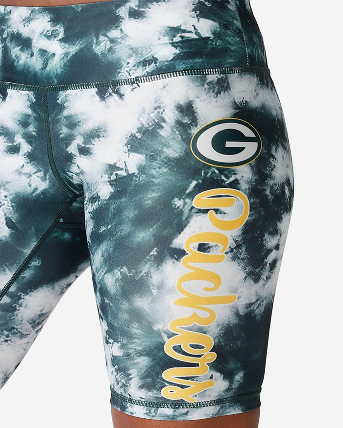 Green Bay Packers Womens Team Color Tie-Dye Bike Shorts FOCO - FOCO.com