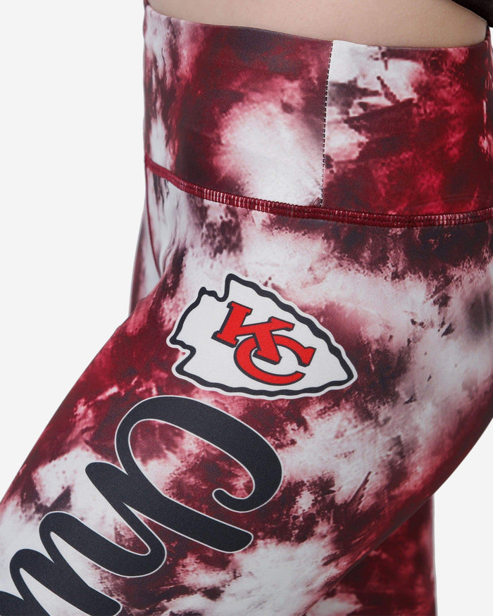 Kansas City Chiefs Womens Team Color Tie-Dye Bike Shorts FOCO - FOCO.com