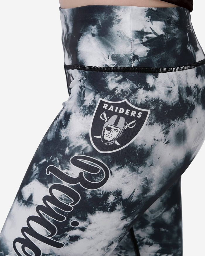 Las Vegas Raiders Womens Team Color Tie-Dye Bike Shorts FOCO - FOCO.com