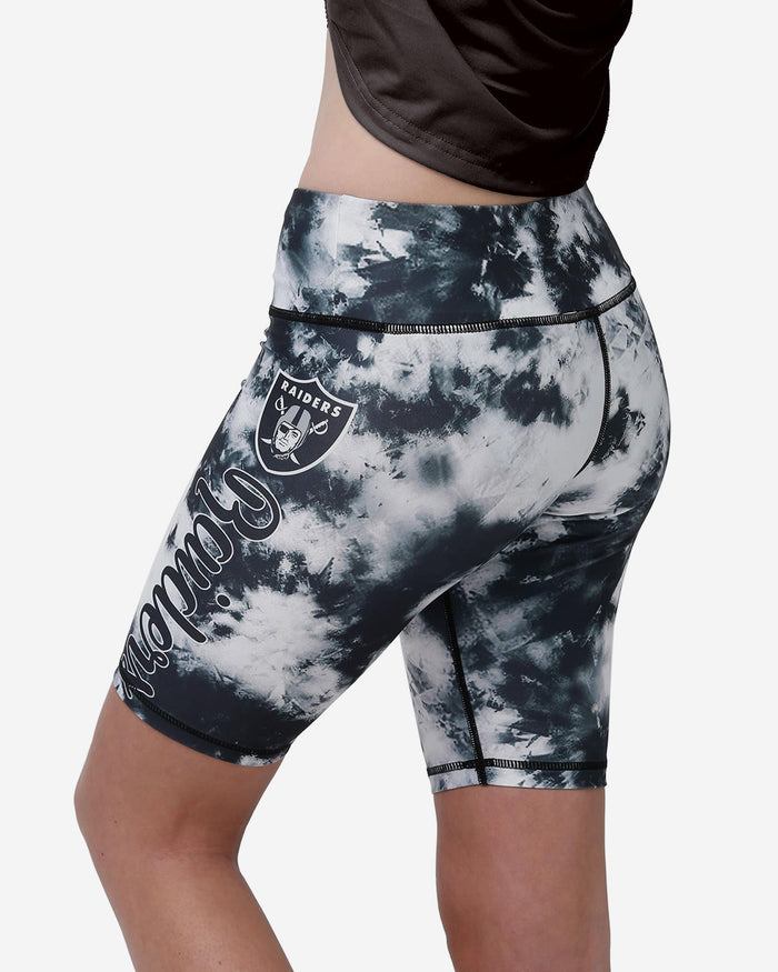 Las Vegas Raiders Womens Team Color Tie-Dye Bike Shorts FOCO - FOCO.com