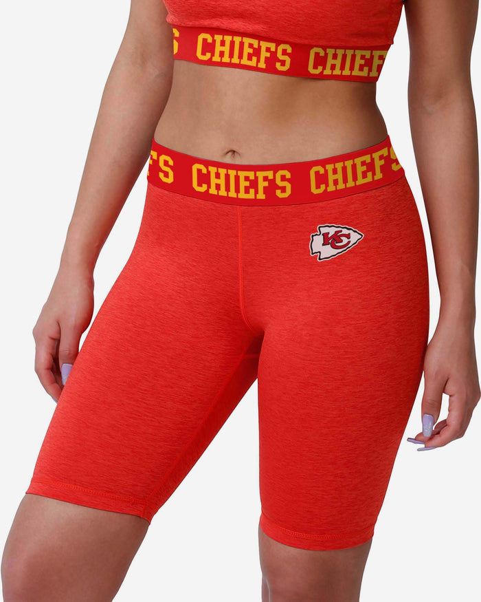 Kansas City Chiefs Womens Team Color Static Bike Shorts FOCO S - FOCO.com