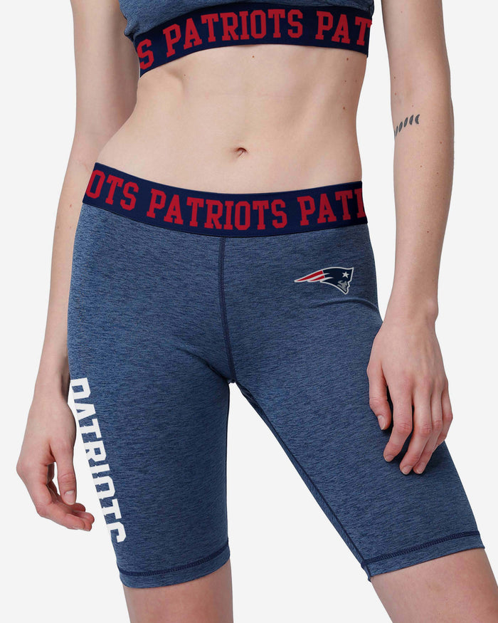 New England Patriots Womens Team Color Static Bike Shorts FOCO S - FOCO.com