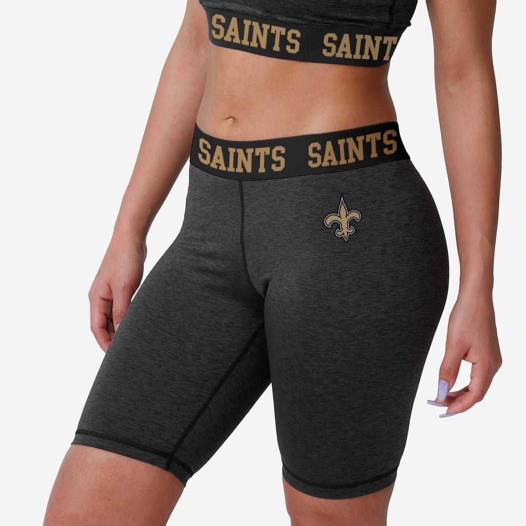 New Orleans Saints Womens Team Color Static Bike Shorts FOCO S - FOCO.com